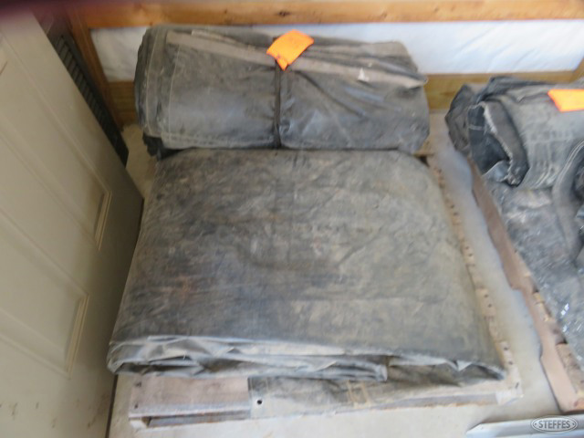 Pallet of misc. heavy duty truck tarps
